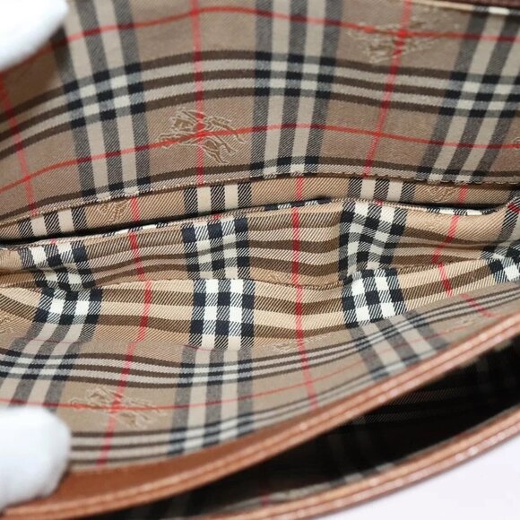 Burberrys Shoulder Bag Leather Brown Gold Auth - Picture 14 of 16